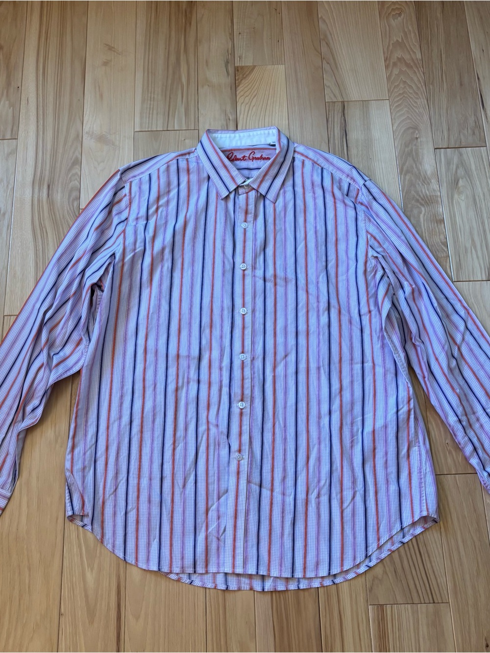 Robert Graham Classic Fit Striped Button Front Long Sleeve Shirt